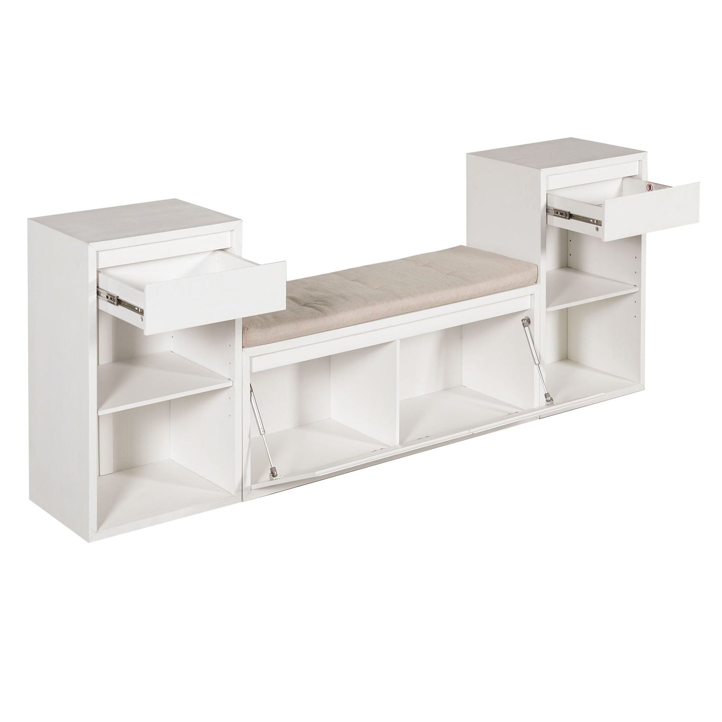 Entryway Storage Bench With Cushion