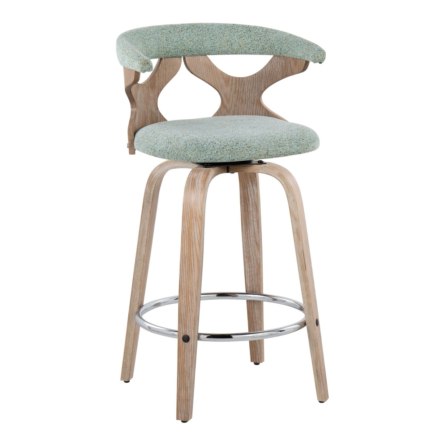 Fixed Height Counter Stool With Swivel (Set of 2)