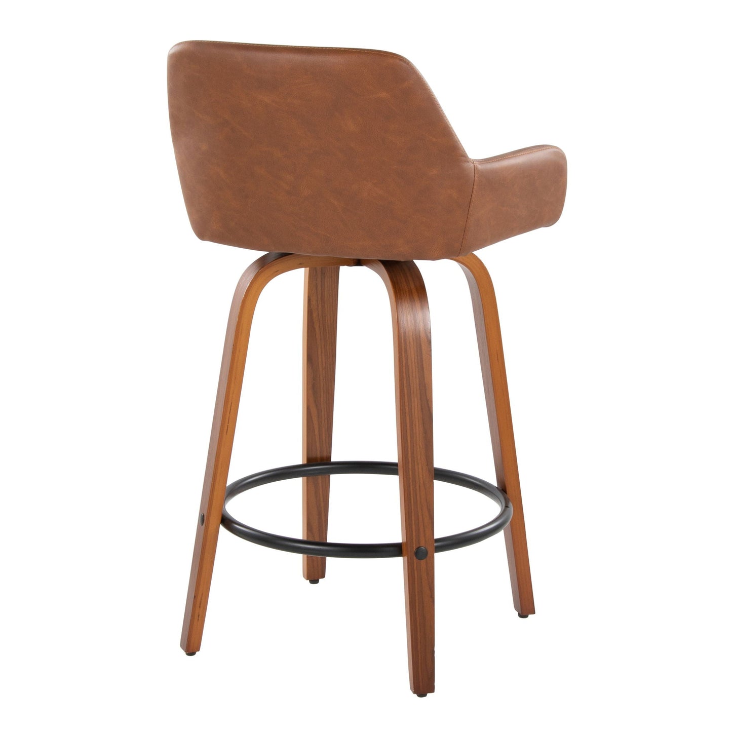 Counter Stool With Swivel With Round Footrest (Set of 2)