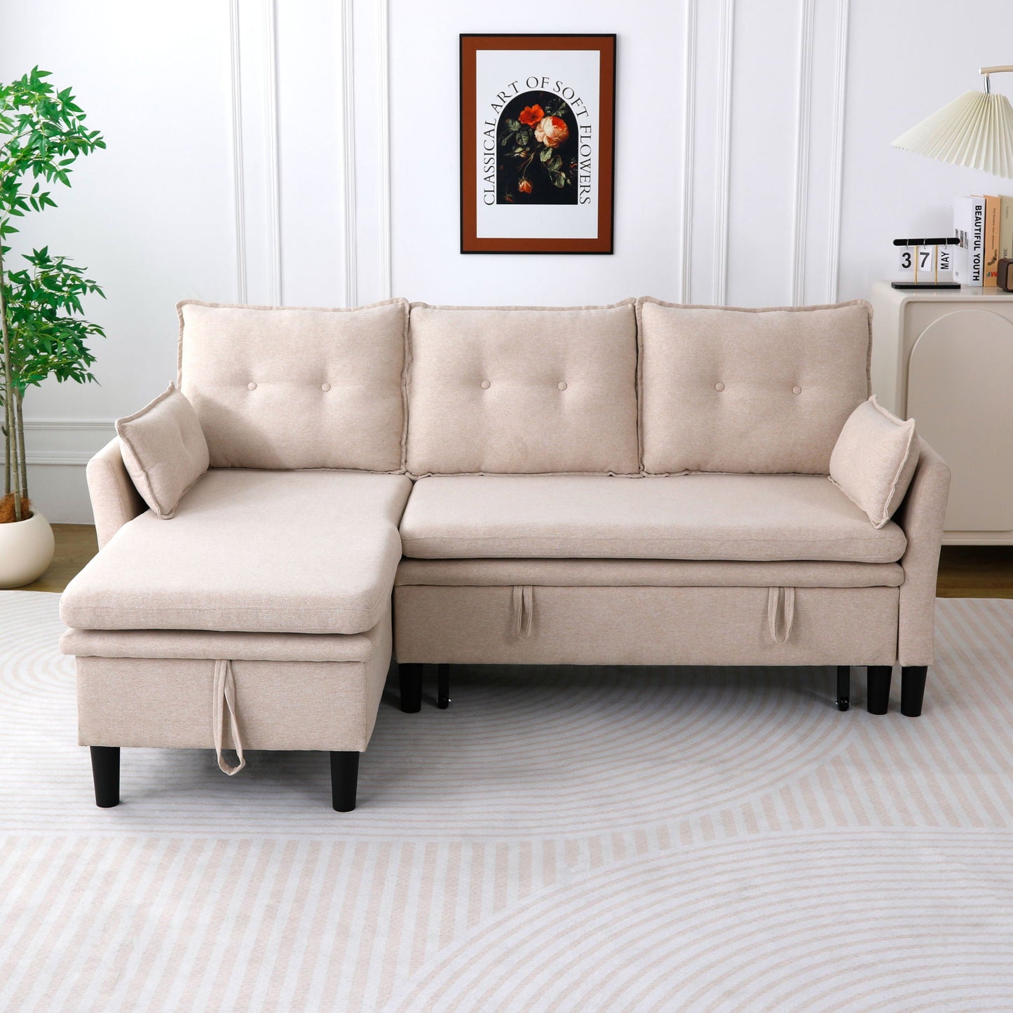 Chaise Sectional Sofa With Storage