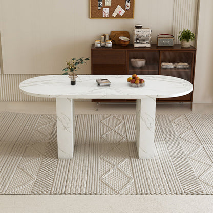 Dining Table With Wood Strip Base
