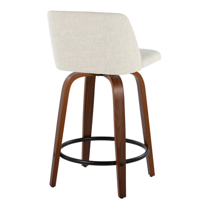 Counter Stool Swivel With Round Footrest (Set of 2)