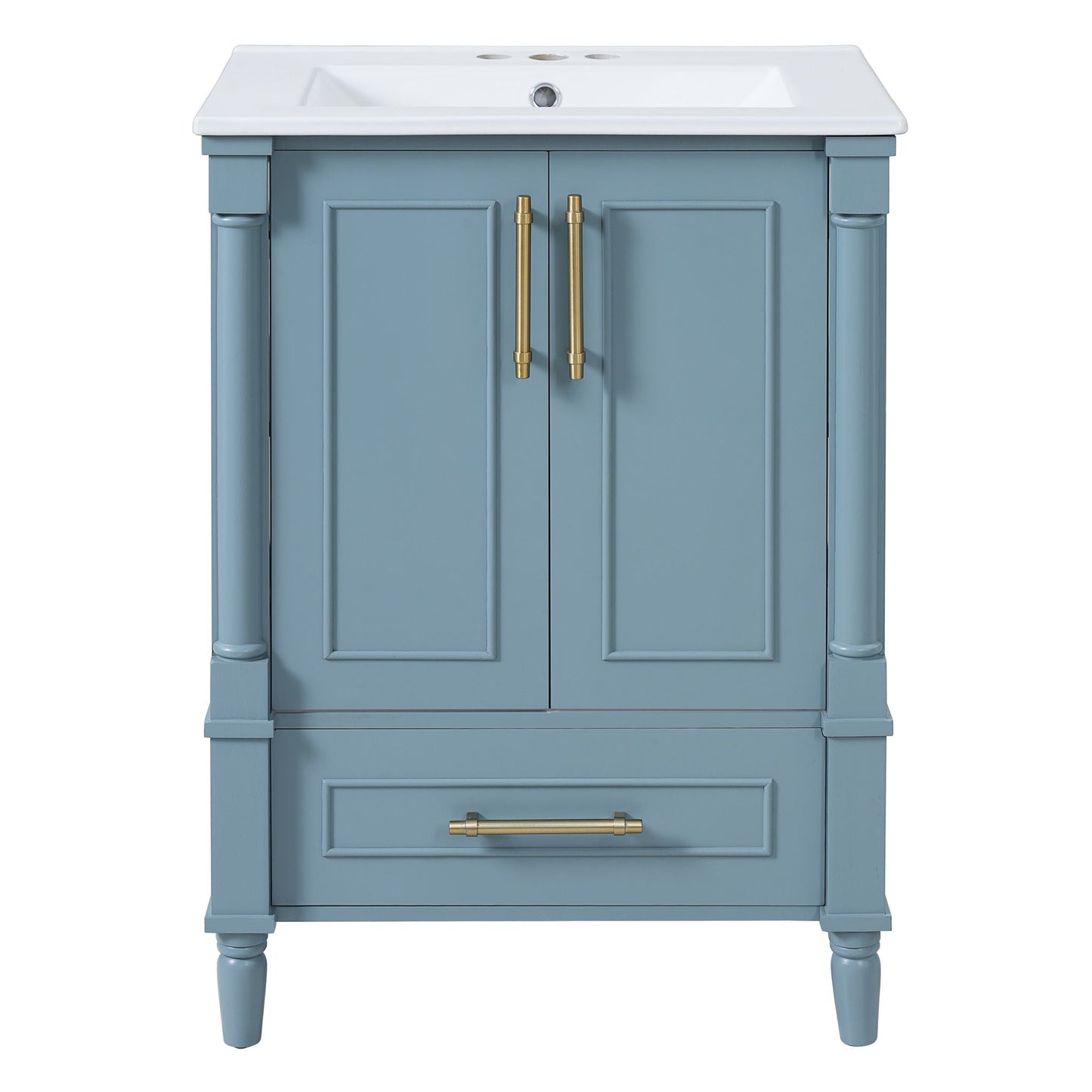 Vanity With Ornate French Cylinder Legs