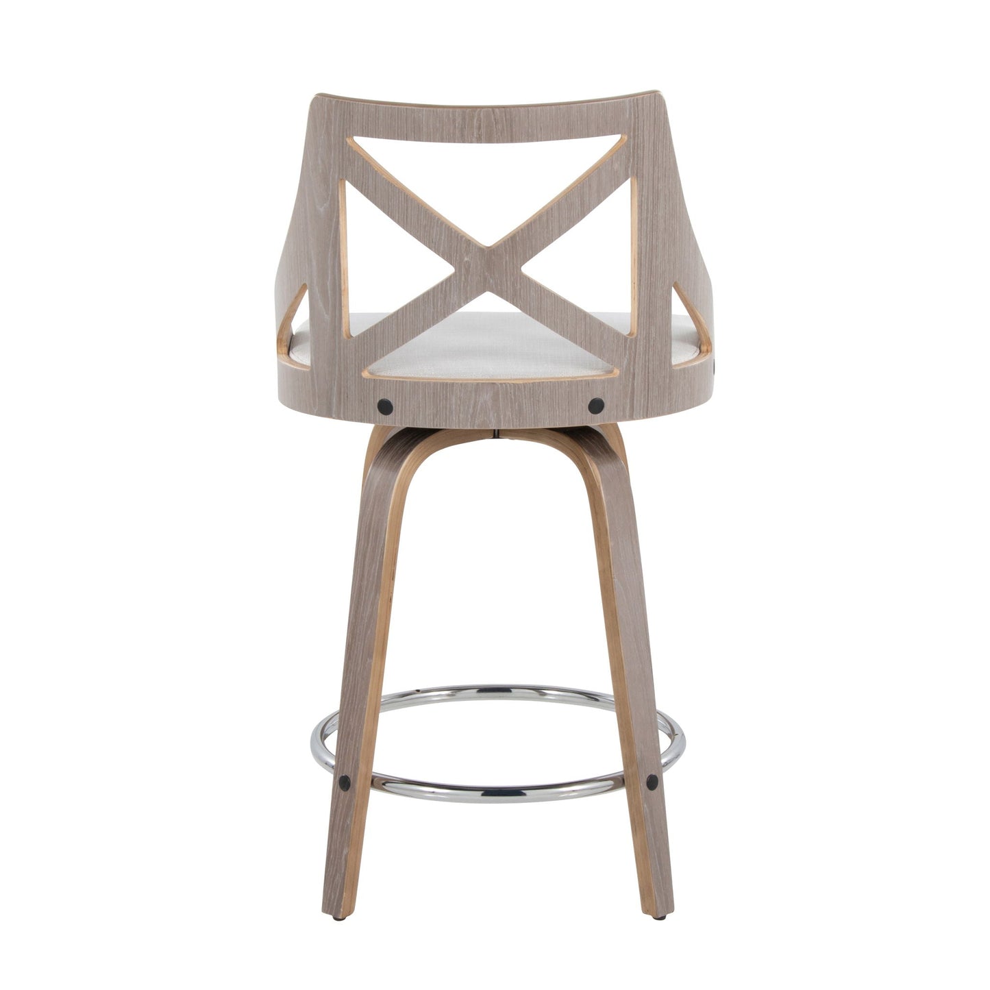 Counter Stool & Swivel With Round Footrest (Set of 2)