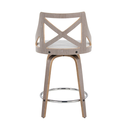 Counter Stool & Swivel With Round Footrest (Set of 2)