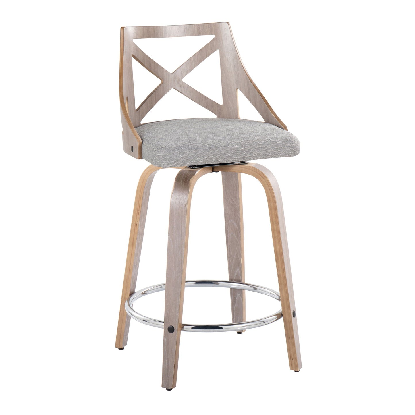 Counter Stool & Swivel With Round Footrest (Set of 2)