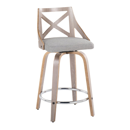 Counter Stool & Swivel With Round Footrest (Set of 2)