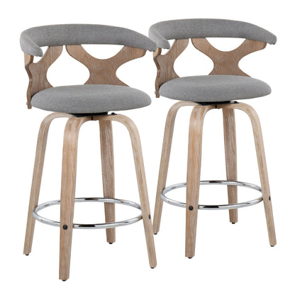Fixed Height Counter Stool With Swivel (Set of 2)