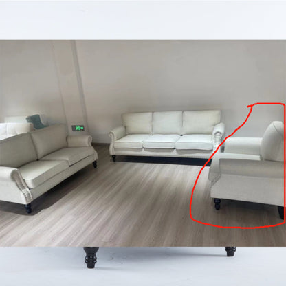 Leather Rolled Arm Sofa