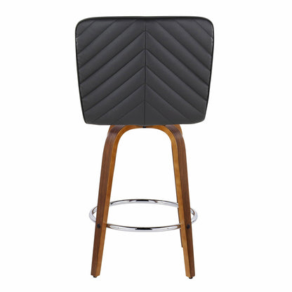 Counter Stool With Swivel With Round Footrest (Set of 2)