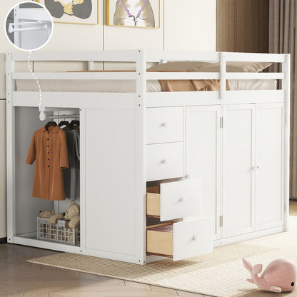 Loft Bed With Built In Wardrobes