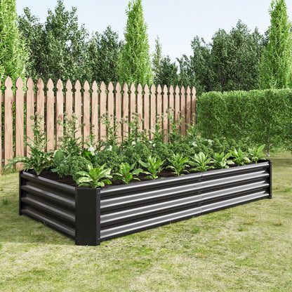 Raised Garden Bed Outdoor 6×3×1 ft Metal Raised Rectangle Planter Bed