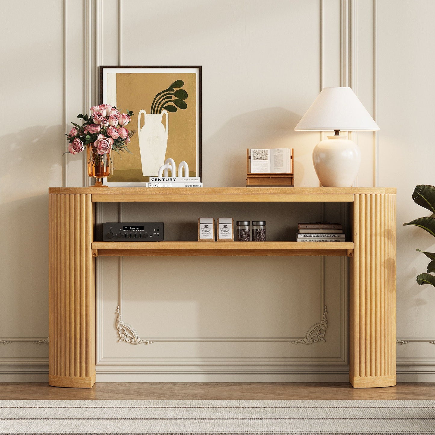 Console Table With Fluted Legs