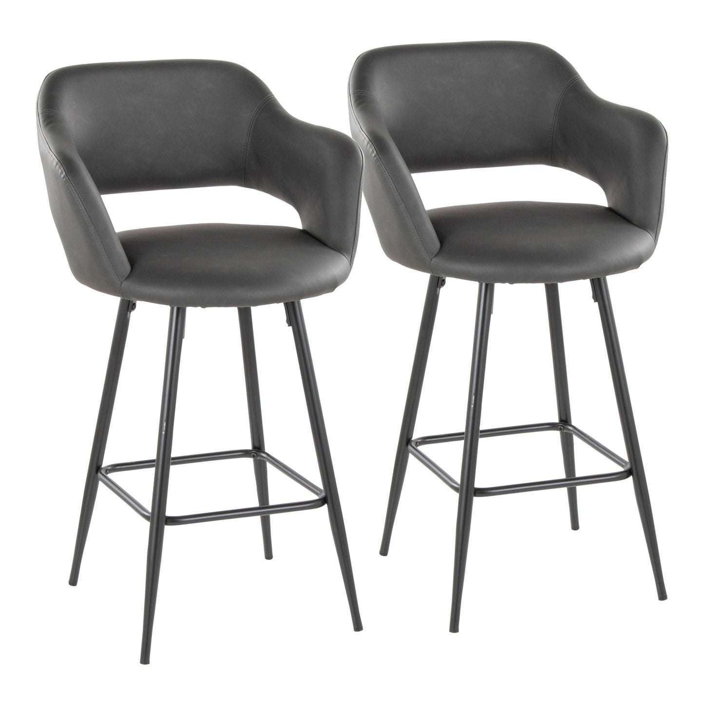 Counter Stool With Square Footrest (Set of 2)