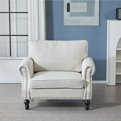 Leather Rolled Arm Sofa
