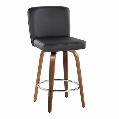 Counter Stool With Swivel With Round Footrest (Set of 2)