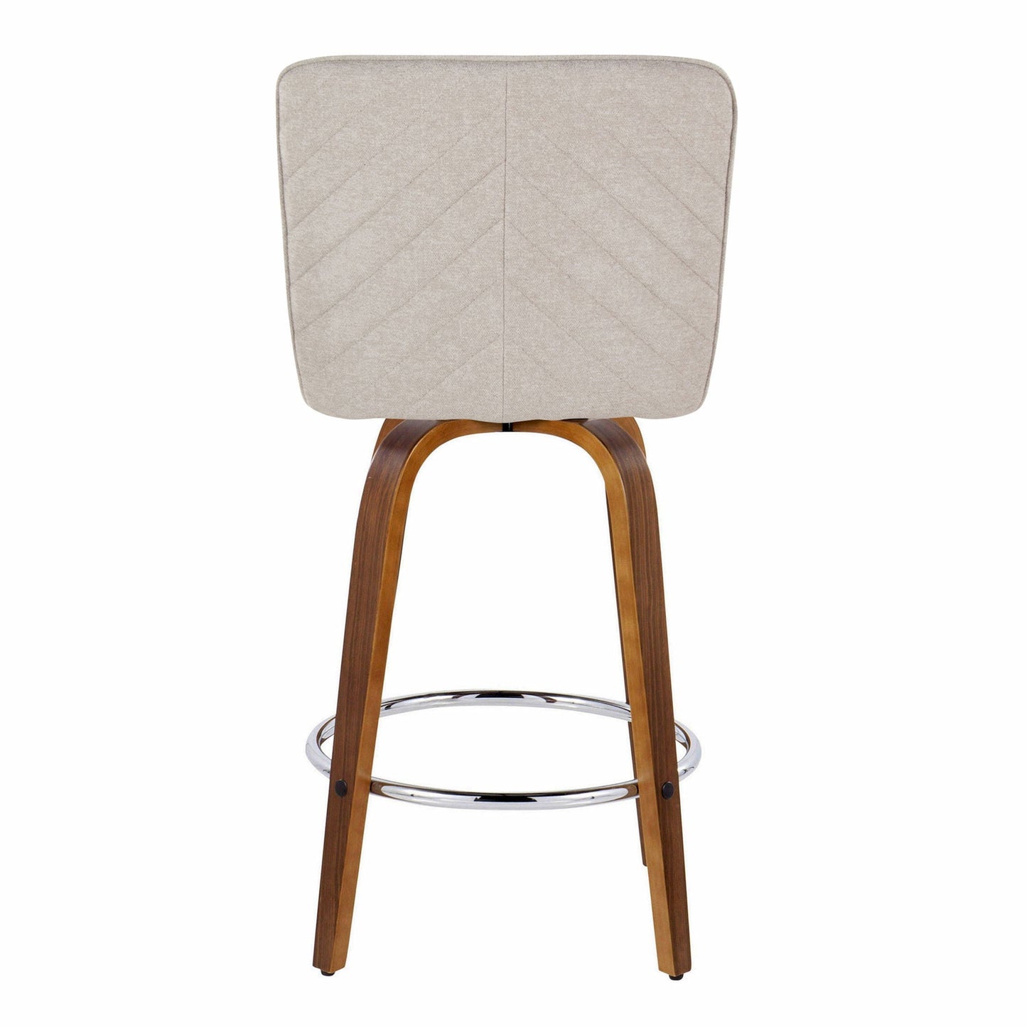 Counter Stool With Swivel With Round Footrest (Set of 2)