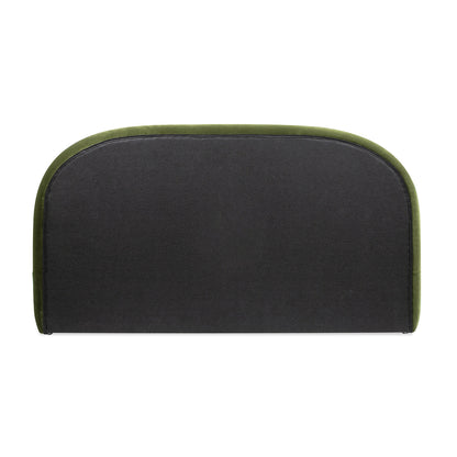 Archie Puffy Grounded Upholstered Platform Bed, Olive