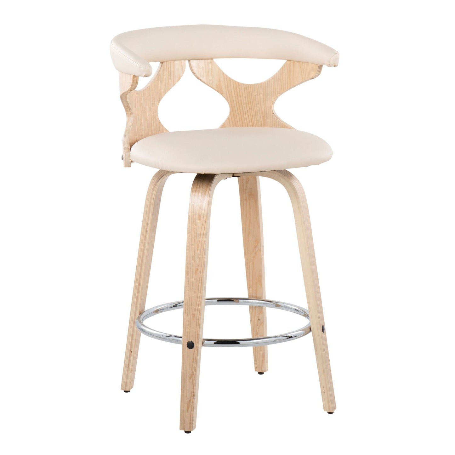 Fixed Height Counter Stool With Swivel (Set of 2)