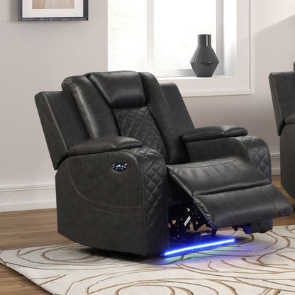 LED & Power Recliner Chair With Adjustable Headrest