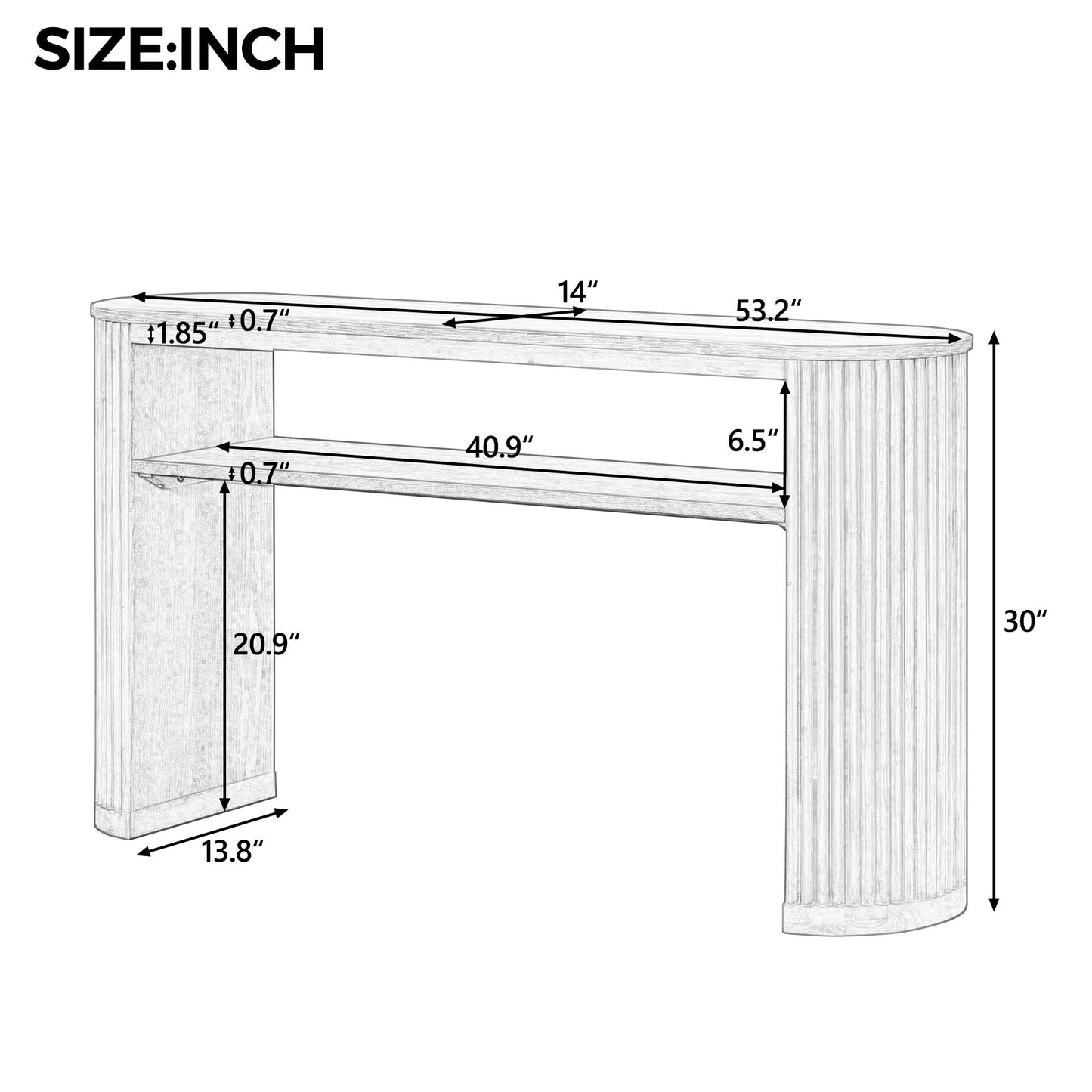 Console Table With Fluted Legs