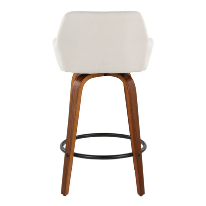 Counter Stool With Swivel With Round Footrest (Set of 2)