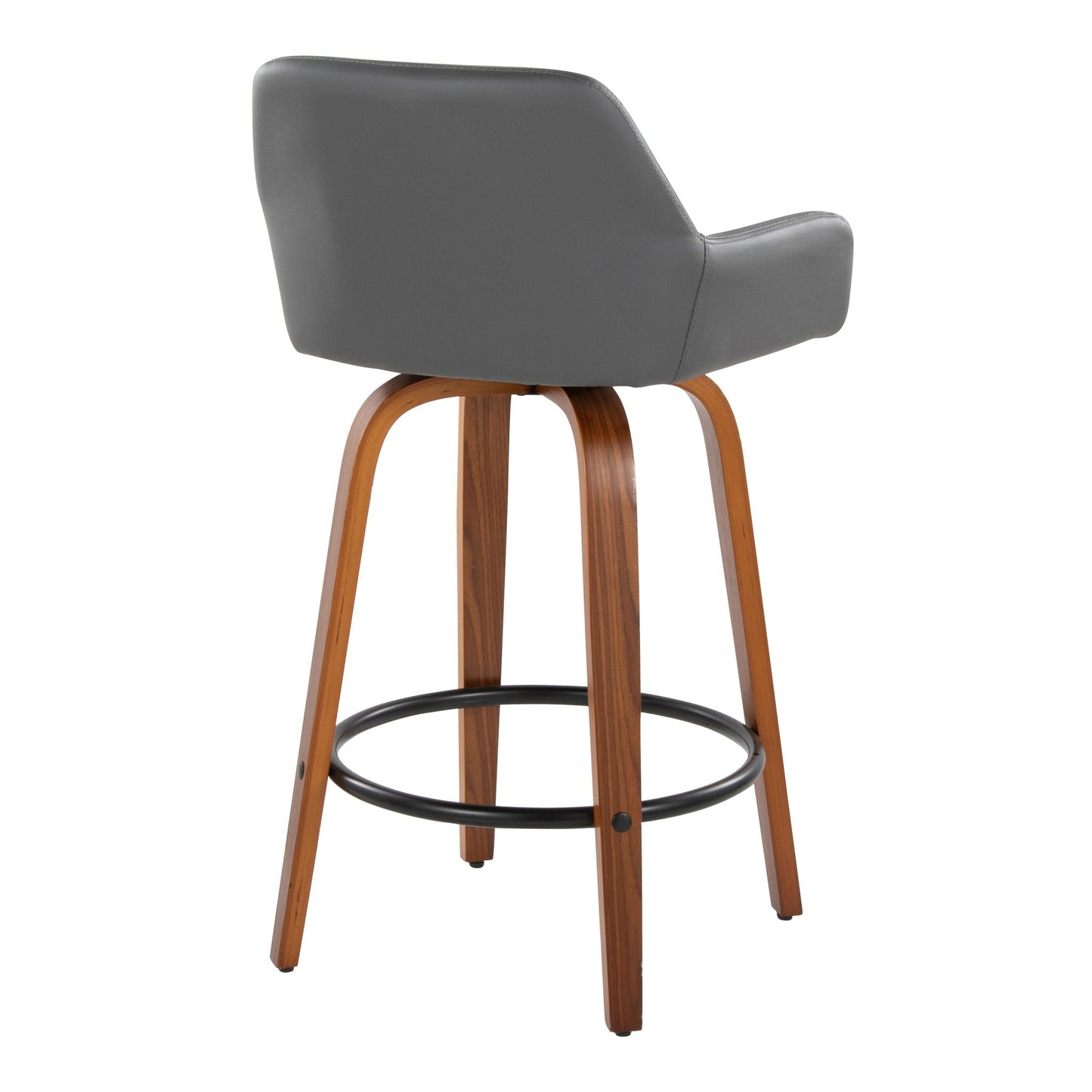 Counter Stool With Swivel With Round Footrest (Set of 2)
