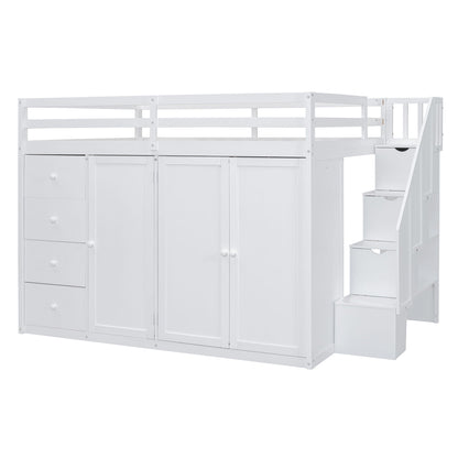 Loft Bed With Built In Wardrobes