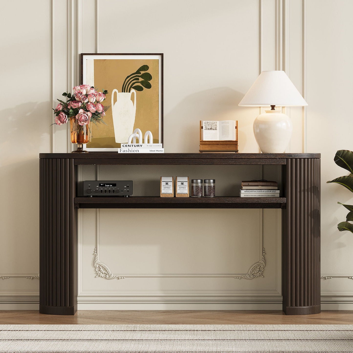 Console Table With Fluted Legs