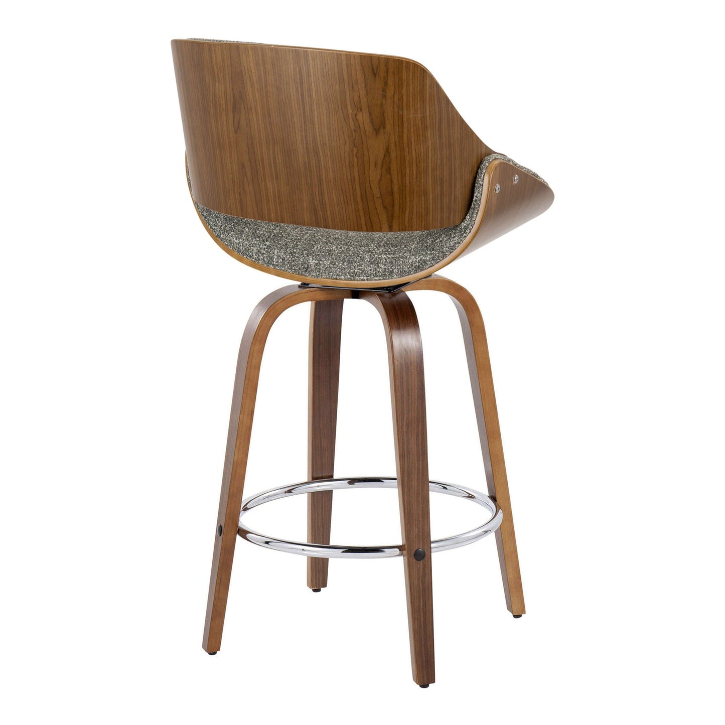 Counter Stool With Swivel With Round Footrest (Set of 2)