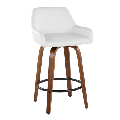 Counter Stool With Swivel With Round Footrest (Set of 2)