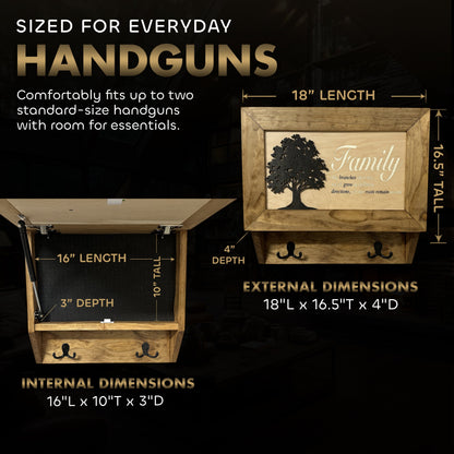 Family Tree Gun Safe Coat Rack & Shelf