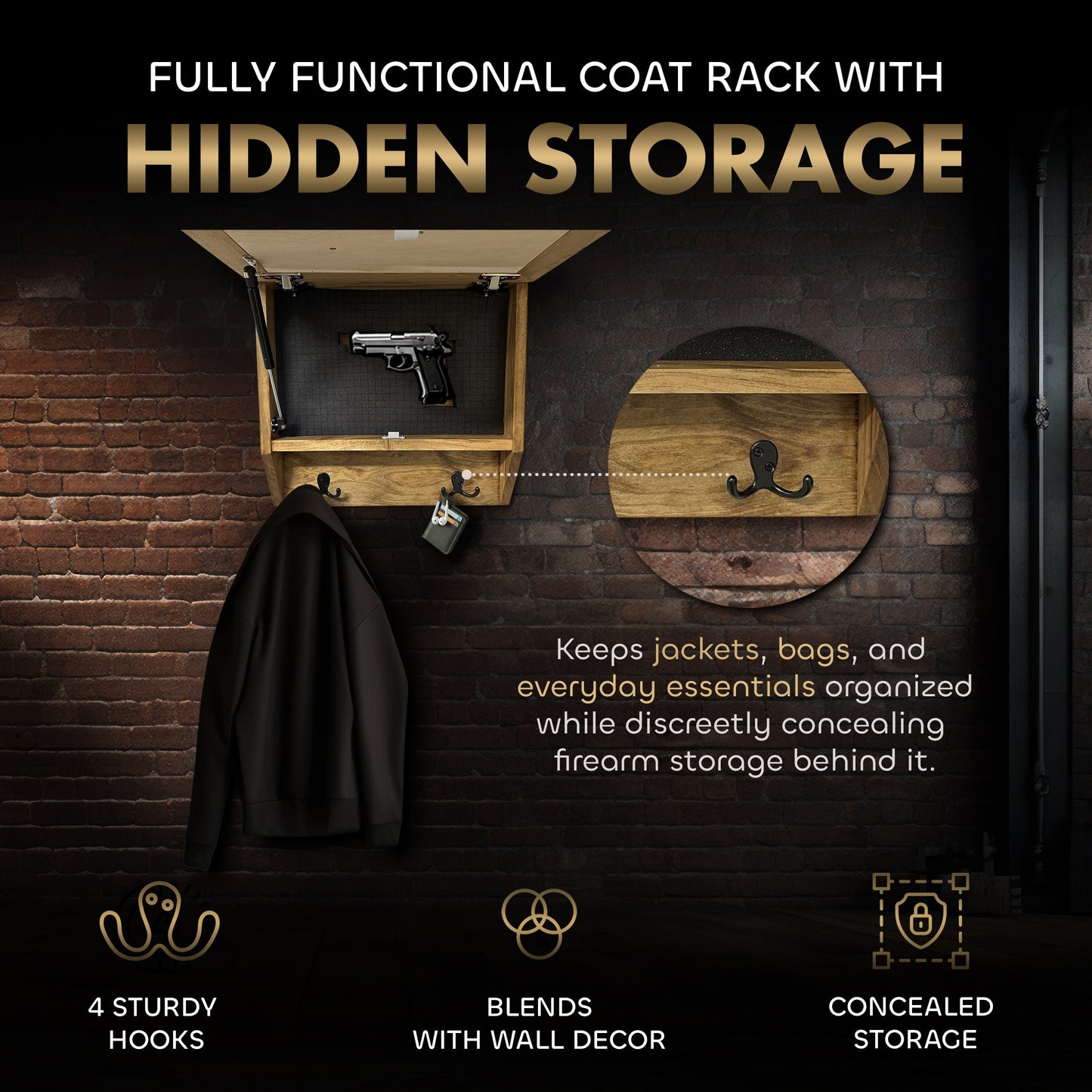 Family Tree Gun Safe Coat Rack & Shelf